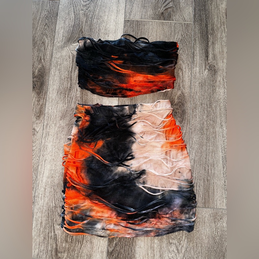 Tie Dye Matching Skirt Set - Size Small